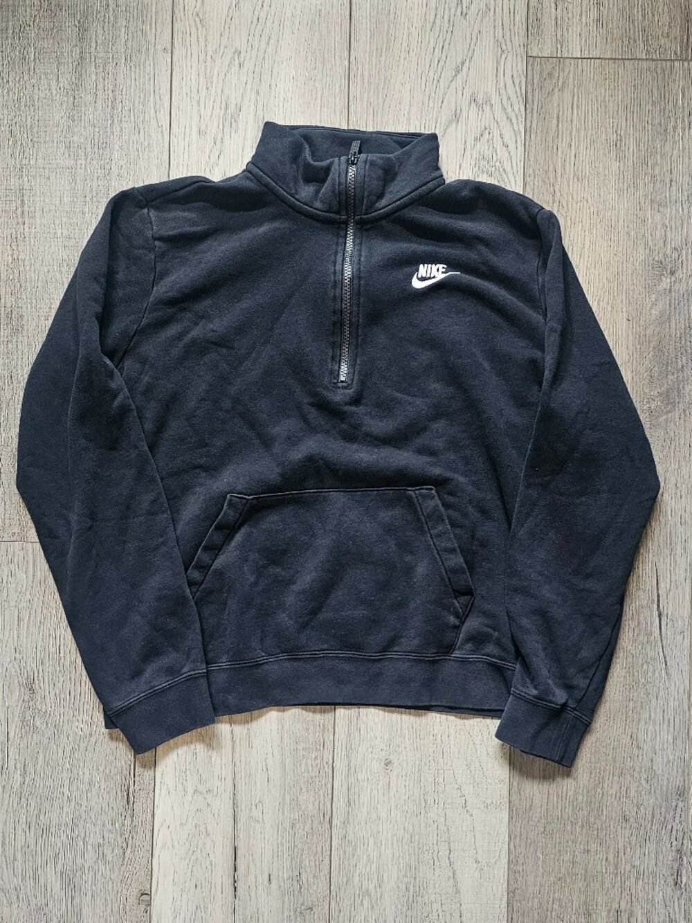 Nike Mens Black Club Fleece Half Zip Pullover Sweatshirt Size Medium